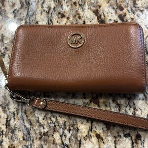 MK wallet with wristlet handle